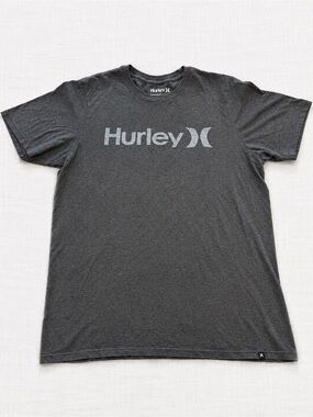 Hurley Charcoal Gray Logo T-Shirt